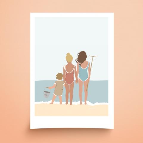 Summer beach illustration